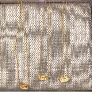 Gold Sorority Letter Necklaces